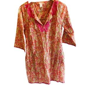 COLLETTE DINNIGAN Paisley Embroidered Shift Dress